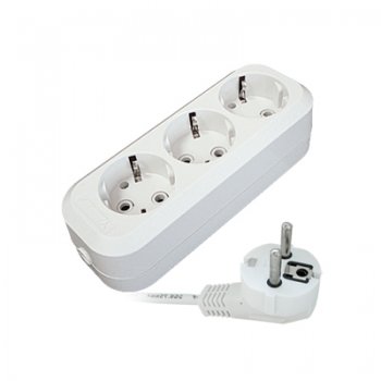 Удлинитель 3гнезда  3м с заземлением ПВС 2990Вт 3x1мм² Универсал Премиум E-303 (40)