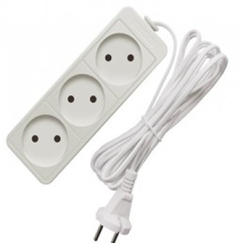 Удлинитель 3гнезда  3м без заземления ШВВП 1300Вт 2x0.75мм² Союз (55)*