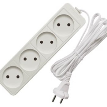 Удлинитель 4гнезда  5м без заземления ШВВП 2200Вт 2x0.75мм² Союз (40)*