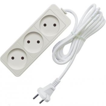 Удлинитель 3гнезда  1.5м без заземления ПВС 2200Вт 2x0.75мм² Союз (45)