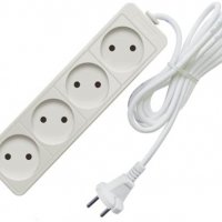 Удлинитель 4гнезда  1.5м без заземления ПВС 2200Вт 2x0.75мм² Союз (45)