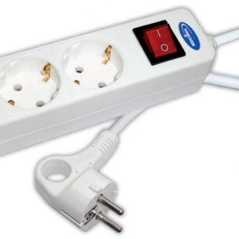 Удлинитель 3гнезда 3м с заземлением выключатель ПВС 3500Вт 3x1мм² Kосмос (20)