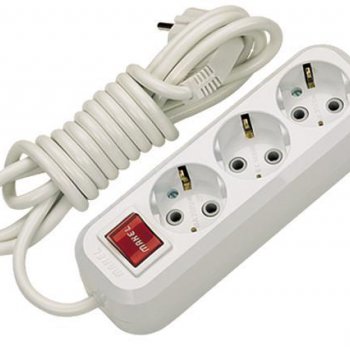 Удлинитель 3гнезда  3м с заземлением выключатель 16А Makel (12)