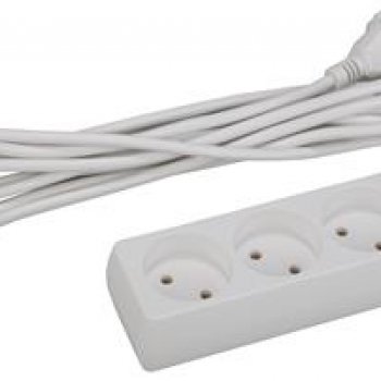Удлинитель 3гнезда  1.5м без заземления ПВС 2200Вт 2x1мм² Эра (20)