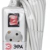 Удлинитель 3гнезда  5м с заземлением выключатель ПВС 3500Вт 3x1мм² Эра (12)