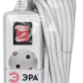 Удлинитель 3гнезда  5м с заземлением выключатель ПВС 3500Вт 3x1мм² Эра (12)