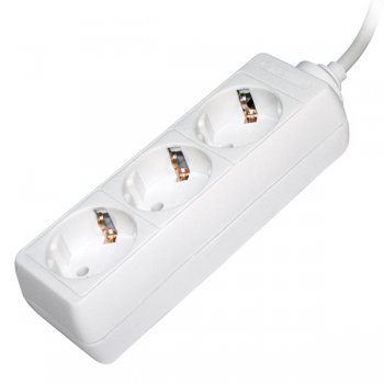 Удлинитель 3гнезда 1.5м с заземлением ПВС 3500Вт 3х1мм² IEK У03 (14)
