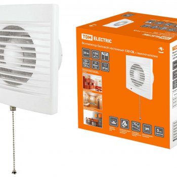 Вентилятор TDM настенный 120СВ с выключателем (10)