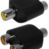 Переходник гн 1*RCA - гн 2*RCA Rexant (50)