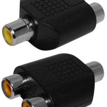 Переходник гн 1*RCA - гн 2*RCA Rexant (50)