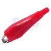 Зажим "крокодил" 5А красный в изоляторе 56мм (100)