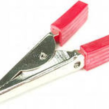 Зажим "крокодил" 10А красный (50)