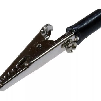 Зажим "крокодил" 15А черный 53мм (200)