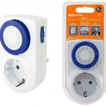Розетка-таймер TDM ТРМ-01 (сутки, 3500Вт) (12/48)