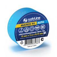 Изолента Safeline 15мм х  5м синий (10/480)