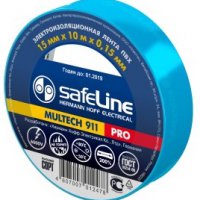 Изолента Safeline 15мм х 10м синий (10/250)*