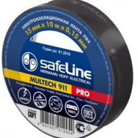Изолента Safeline 15мм х 10м черный (10/250)*