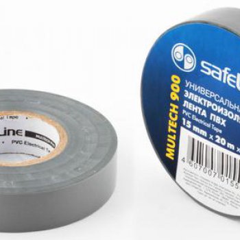 Изолента Safeline 15мм х 20м серо-стальной (10/200)*