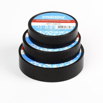 Изолента Smartbuy 15мм х 10м черный (10)
