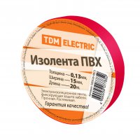 Изолента TDM 15мм х 20м красный (10/240)