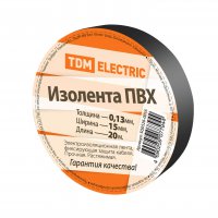 Изолента TDM 15мм х 20м черный (10/240)