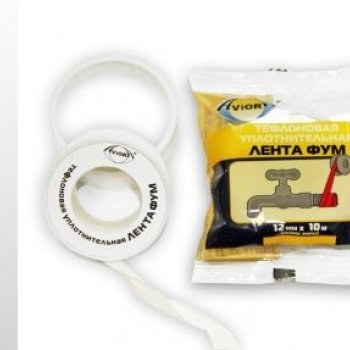 Тефлоновая уплотнительная лента (ФУМ) 12мм х 10м Aviora (10/200)