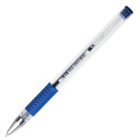 Ручка гелевая синий стержень узел 0.5мм Staff корпус прозрачный резиновый упор (60/12)