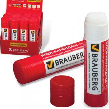 Клей-карандаш 25г Brauberg (1/12)