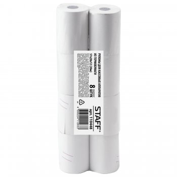 Чековая лента термо Staff 57мм 20м 57*12*20 комплект 8 рулонов (1/28)