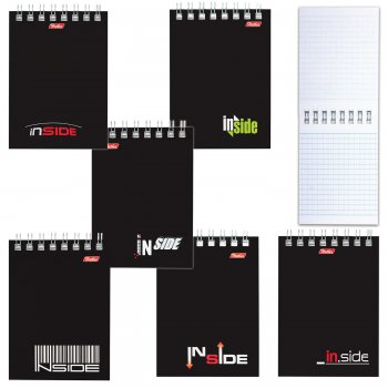 Блокнот А7 40л HATBER  INSIDE (Офисный стиль) 75*105мм гребень (5/20)