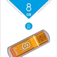 Флэш-диск SmartBuy  8GB Glossy оранж