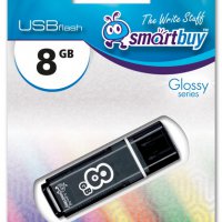 Флэш-диск SmartBuy  8GB Glossy черный