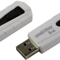 Флэш-диск SmartBuy  8GB Iron белый/черный