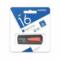 Флэш-диск Smart Buy 16GB  USB 3.0 Iron черный/красный