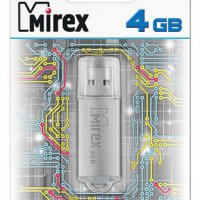Флэш-диск Mirex 4GB Unit серебро, металлический корпус