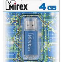 Флэш-диск Mirex 4GB Unit синий, металлический корпус