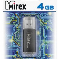 Флэш-диск Mirex 4GB Unit черный, металлический корпус