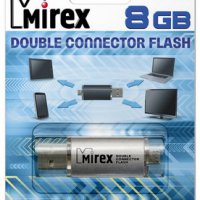 Флэш-диск Mirex  8GB Smart серебро (USB/microUSB)