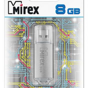 Флэш-диск Mirex 8GB Unit серебро, металлический корпус