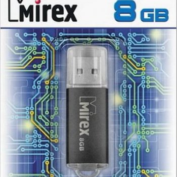 Флэш-диск Mirex 8GB Unit Black, металлический корпус
