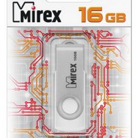 Флэш-диск Mirex 16GB Swivel белый