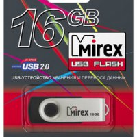 Флэш-диск Mirex 16GB Swivel черный
