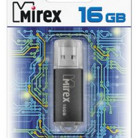 Флэш-диск Mirex 16GB Unit черный, металлический корпус