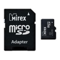 Карта micro-SD Mirex 2GB Class 4 + адаптер
