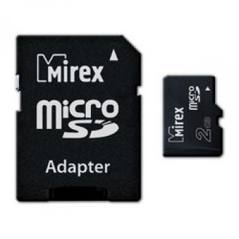 Карта micro-SD Mirex 2GB Class 4 + адаптер