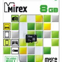 Карта micro-SD Mirex 8GB Class 10 (SDHC) (без адаптера)