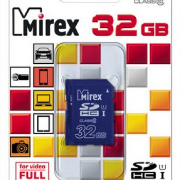 Карта micro-SD Mirex 32GB Class 10 (SDHC) UHS-I (без адаптера)