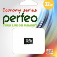 Карта micro-SD Perfeo 32GB Class 10 economy (SDHC) (без адаптера)