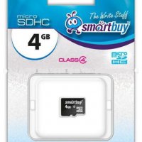 Карта micro-SD SmartBuy 4GB Сlass4 (SDHC) (без адаптера)