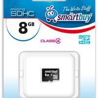 Карта micro-SD SmartBuy 8GB Class 4 (SDHC) (без адаптера)